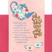 Happy Mother's Day Grandma Hot Tea Teapot Teacups Hallmark Greeting Card