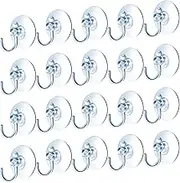 Suction Cup Hooks Clear Plastic Sucker Pads for Window Glass Shower Bathroom Kitchen Wall with 4 Styles 60 mm 50 mm 40 mm 30 mm Support Festivals Parties Events Theme Carnival Decorations (30 mm)