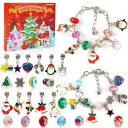 OuMuaMua Christmas Advent Calendar Charm Bracelets 2024 for Girls Kids, 24 Da...