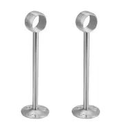 Wardrobe Pipe Bracket, 19mm Dia, Ceiling Mounted Rail Rod Support Socket 2pcs