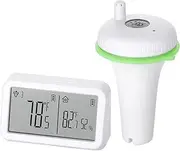 INKBIRD IBS-P02R Floating Pool Thermometer Set, Wireless Pool Thermometer with Indoor Temperature Humidity Monitor, IPX7 Waterproof, for Swimming Pools, Hot Tubs, Small Ponds, Aquariums