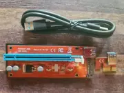 Set of 7 GPU Crypto Bitcoin Mining Riser PCI-E 1x to 16x Adapter Data Cable USA