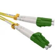 10 PACK LOT 3m LC(APC)-LC(APC) Duplex 9/125 OS2 Singlemode Yellow OFNR 10FT