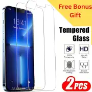 2x Tempered Glass Screen Protector For iPhone 15 14 13 12 11 Pro XR XS Max 8 SE