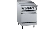 B+S Black Oven with 600mm Grill Plate Natural Gas
