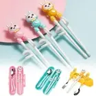 Learning Chopsticks Spoon and Fork Cutlery Set Children's Chopsticks P9O1