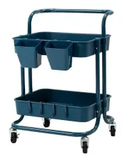 Kandoka 2 Tier storage Trolley Cart in Blue