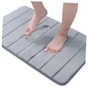 Memory Foam Bath Mat, Ultra Soft and Non-Slip Bathroom Rugs, 24" x 16" Grey
