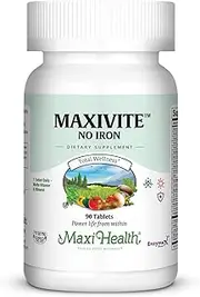 MaxiVite - No Iron - One a Day Multi Vitamin, 90 Tabs - Kosher