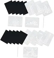 IWOWHERO 2 Sets Scratch Drawing Templates Scratch Paper for Creative Activities Intelligence Development Fun with Friends Stencils Papers Included