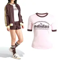 在飛比找momo購物網優惠-【adidas 愛迪達】Retro Grx Tee 女款 粉