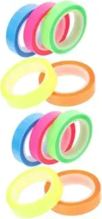 LALAFINA 2sets Highlighter Strip Roll Memo Sticker Tape for Book Tabs Sticky Text Highlighter Strips Adhesive Sentence Highlight Tapes for School Office 5rolls*2