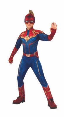 Rubies Captain Marvel Deluxe Superhero Suit Childrens Halloween Costume 700597