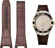 [NGALJJ] Omega Constellation Double Eagle Series Watch Band Manhattan Rubber Cow Leather Men's Gazebo Strap Notch 25-14mm