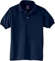 [Hanes] Kids' Cotton-Blend EcoSmart® Jersey Polo