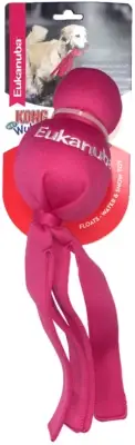Eukanuba Kong Wet Wubba Dog Floats Water Snow Toss Tug Fetch Toy Fushia Pink XL
