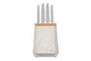 Furi Pro Stone 5pc Knife Block Set Azure Terrazzo 5 Piece