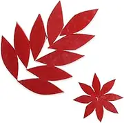 1.1x2.5 cm Mosaic Tiles Mixed Color Glass Mosaic Glass Pieces for Home Decoration or DIY Crafts 80pcs/100g Petal Leaves (Wine Red)
