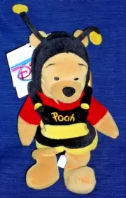 BUMBLE BEE Winnie the Pooh beanbag plush NWT 8" Disney Store