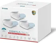 D-Link Aquila PRO AI AX6000 Wi-Fi 6 Mesh System (M60 3-Pack) - Dual-Band Wi-Fi 6 Mesh System, 740sqm Coverage, 2.5Gbps WAN Port, WPA3 Security, Voice Control