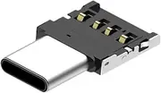 Vsenkes USB OTG Adapter Connector Data Transfer Charging Replace Parts Portable Mini Converter for Laptop Phone USB Cable Flash Disk, USB to Type C