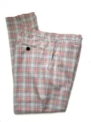 Boohoo Man Slim Fit Plaid Pants Flat Front Men's Size 30 X 25