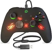 Conwin Wired PC Gamepad with USB Connection, 16 Programmable Buttons, Turbo Function, Vibration Feedback, 3.5mm Audio Jack, Compatible with PC, Steam