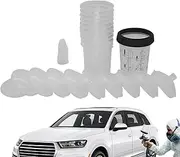 Car Paint Cups,Paint Spray Guns Cups Liners and Lids | 400ml Stirrer Tool Epoxy 5 Plugs Automotive Accessories for Auto, Painting & Resin