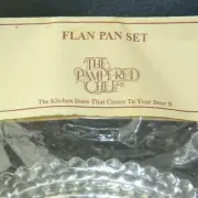 2 Pampered Chef 10 Inch Flan Pans and Parchment Paper NEW 1994 New NOS Desserts