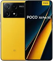 Xiaomi Poco X6 Pro 5G Smartphone, 12 + 512 GB, 120 Hz, FHD+ Flow AMOLED Display, MediaTek Dimensity 8300-Ultra, 64 MP AI Triple Camera, 5000 mAh, NFC, Yellow