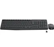 Logitech Wireless Keyboard & Mouse Combo, MK235, Black, USB Receiver