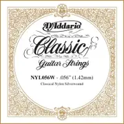 D'Addario NYL056W Silver-plated Copper Classical Single String, .056