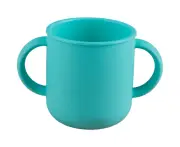 Silicone Training Cup For Infants, Toddler Learning Cup With Two Handles, Baby Open Cup, 6Months+,Green