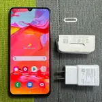 SAMSUNG A70 128G 8成新 6.7吋 黑 雙卡雙待 指紋辨識 臉部辨識 A7050 三星 二手機回收 二手