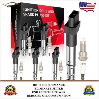 Ignition Coils & Iridium Spark Plugs For Porsche Cayenne 2004-2006 3.2L GN10443 (for: Audi)