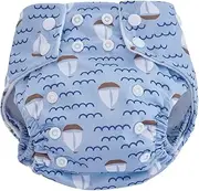 Big Softies Reusable Nappy with Insert Absorber, Boat