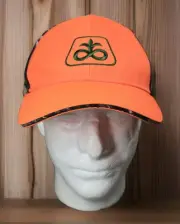 Pioneer Dupont Seeds Mossy Oak Hat Mens Camo and Blaze Orange Strapback OSFM