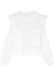 Skall Studio Courtesy Ruffled Cotton Blouse - White - 36 (UK8 / S) 36 (UK8 / S)