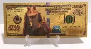 Star Wars "JAR JAR BINKS" COA Laboratory Tested 99.9% 24k Gold Banknote
