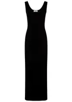 Saint Laurent Open-back Knitted Maxi Dress - Black - M (UK12 / M) M (UK12 / M)