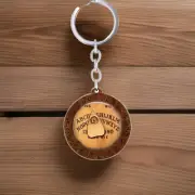 Ouija Board Planchette Keychain Wooden