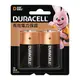 DURACELL 金頂 鹼性 1號 D 電池 2顆入 /卡