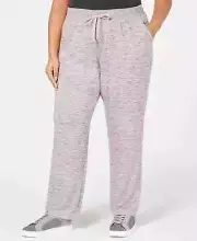 Ideology Women's Fitness Running Sweatpants Shimmer Pink Size Plus 3X