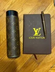 LOUIS VUITTON Agenda PM Monogram Notebook Cover w/ Ballpoint Pen #1edc46