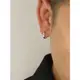 YiJian Studio925純銀耳環耳扣鏤空十字架耳圈輕奢設計感單只學生