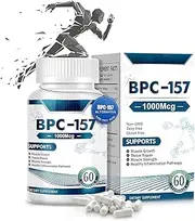 BPC 157 Peptide Capsules, BPC-157 Pro 1000mcg,New Protective Compound 157 Non-Gmo, Gluten Free Supplement,60 Capsules（White）