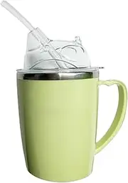 Adult Sippy Cup 11.8 Oz Spill Proof Cups for Adults 3 Modes Anti Choke Safe Drinking Cup with 11.8'' Tube ＆ Handle for Disabled Adults Elderly Drinking Aids Insulated Hospital Mug, Spill Proof Cups