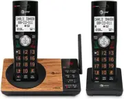 Phone Cordless AT&T Telephone 2 Handset Digital Answering Machine Caller ID