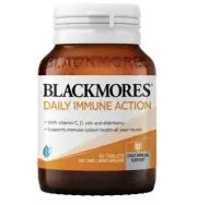 2PK Blackmores Daily Immune Action Vitamin C, D & Zinc 60 Tablets EXP 07/08/25