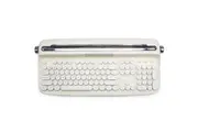 TODO Retro Typewriter Bluetooth Wireless Keyboard Tablet Holder 104 Key Mac Win Android BT 5.0 - Ivory